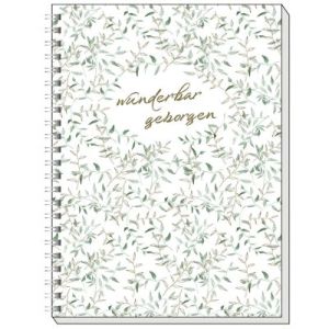 Produktbild des Artikels Memo Block A6: wunderbar geborgen (Gold-Edition) (Schreibwaren - Spiralbindung)