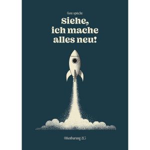 Produktbild des Artikels Jahreslosung 2026 - Postkarten, 4 Stk Rakete (Schreibwaren)