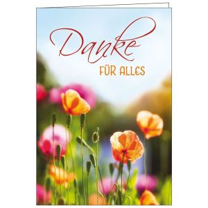 Produktbild des Artikels Faltkarte: Danke für alles - Neutral (Schreibwaren)