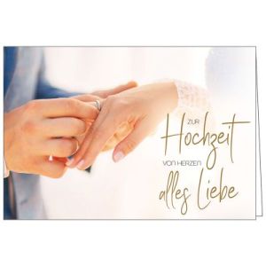 Produktbild des Artikels Faltkarte: Zur Hochzeit von Herzen alles Liebe (Schreibwaren)