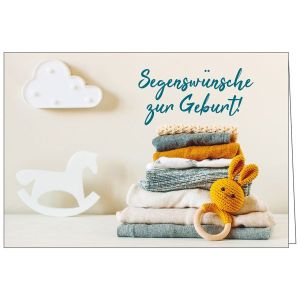 Produktbild des Artikels Faltkarte: Segenswünsche zur Geburt! (Schreibwaren)