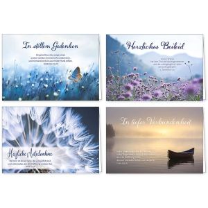 Produktbild des Artikels Faltkartenserie: Trauer, 4 Stück (Schreibwaren)
