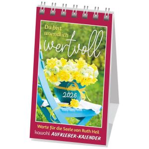 Produktbild des Artikels Du bist unendlich wertvoll 2026 - Aufkleber-Kalender (Kalender - Spiralbindung)