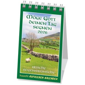 Produktbild des Artikels Möge Gott deinen Tag segnen 2026 - Aufkleber-Kalender (Kalender - Spiralbindung)