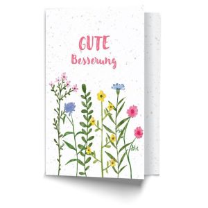 Produktbild des Artikels Faltkarte - Gute Besserung (Samenpapier) (Schreibwaren)