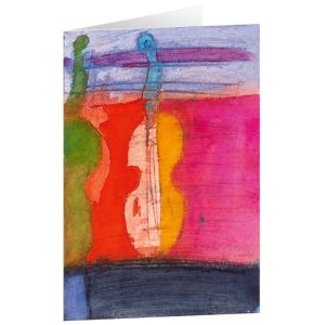 Produktbild des Artikels Kunstkarten "Leuchtende Geigen" 5 Stk (Schreibwaren)