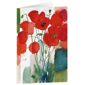 Produktbild des Artikels Kunstkarten "Mohnblumen 2" 5 Stk. (Schreibwaren)