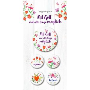 Produktbild des Artikels Mit Gott sind alle Dinge möglich - 5er-Magnet-Set ()