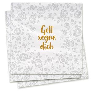 Produktbild des Artikels Servietten - Gott segne dich (Rosenmuster) ()