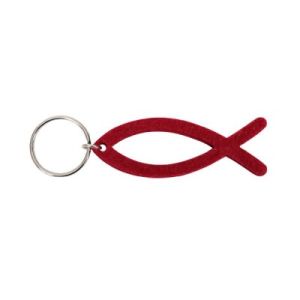 Produktbild des Artikels Schlüsselanhänger "Fisch Filz" bordeaux ()