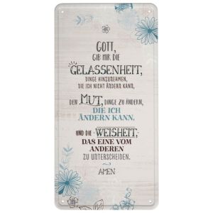Produktbild des Artikels Metallschild Vintage "Gelassenheit" ()