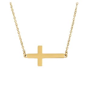 Produktbild des Artikels Halskette mit Anhänger Kreuz, Goldauflage ()