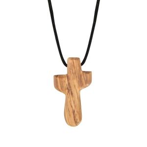 Produktbild des Artikels Halskette mit Kreuz aus Olivenholz ()
