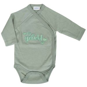 Produktbild des Artikels Langarmbody "geliebt" - salbei ()
