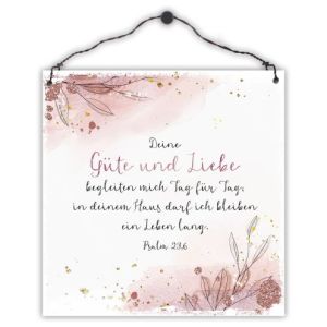 Produktbild des Artikels Holzschild klein - Deine Güte und Liebe begleiten mich ()