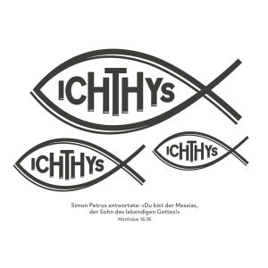 Produktbild des Artikels Autoaufkleber: Fische - Ichthys ()