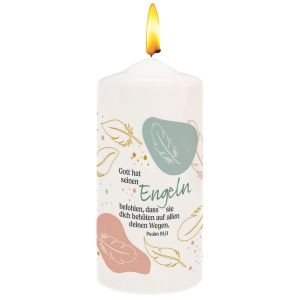 Produktbild des Artikels Kerze "Gott hat seinen Engeln befohlen" ()