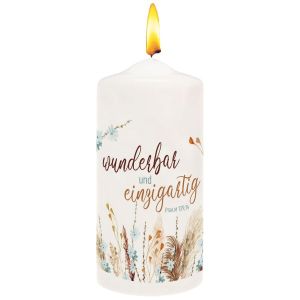 Produktbild des Artikels Kerze "wunderbar und einzigartig" ()