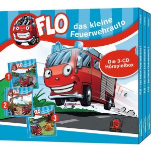 Produktbild des Artikels Flo - das kleine Feuerwehrauto - Die 3-CD Hörspielbox 1 (Hörbuch/Hörspiel - CD)