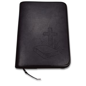 Produktbild des Artikels Bibelhülle "Bibel/Kreuz/Strahlen" Standard - anthrazit (Kunstleder)