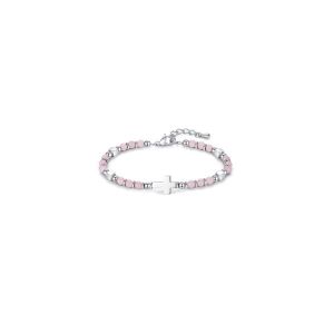 Produktbild des Artikels Perlenarmband "Kreuz" - rosa ()