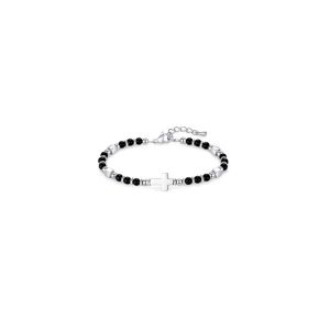 Produktbild des Artikels Perlenarmband "Kreuz" - schwarz ()