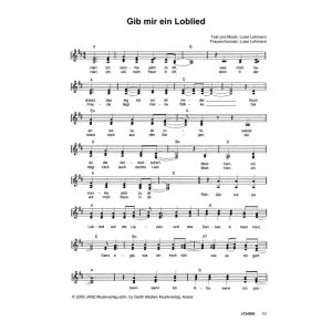 Produktbild des Artikels Gib mir ein Loblied (Noten - Download)