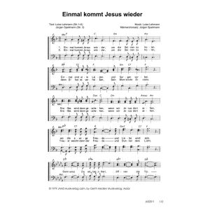 Produktbild des Artikels Einmal kommt Jesus wieder (Noten - Download)