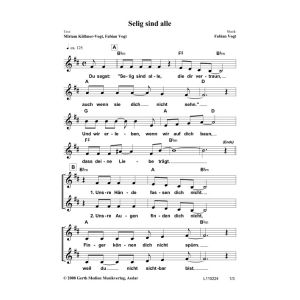 Produktbild des Artikels Selig sind alle (Noten - Download)