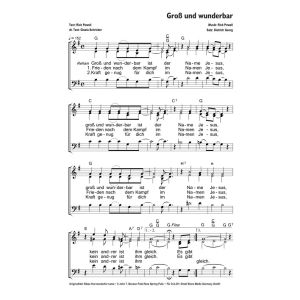 Produktbild des Artikels Groß und wunderbar / Bless that wonderful name (Noten - Download)