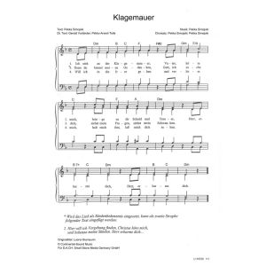 Produktbild des Artikels Klagemauer / Luona itkumuurin (Noten - Download)