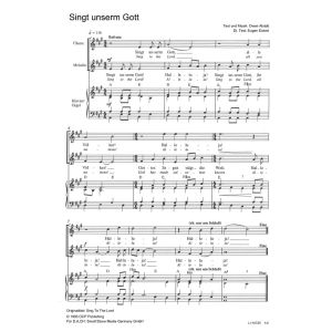 Produktbild des Artikels Singt unserm Gott / Sing To The Lord (Noten - Download)