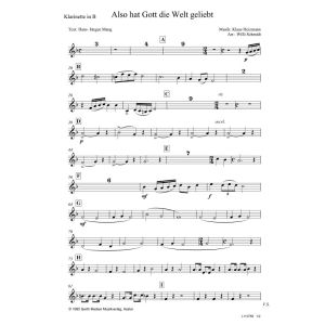 Produktbild des Artikels Also hat Gott die Welt geliebt (Klarinette in B) (Noten - Download)