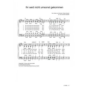 Produktbild des Artikels Ihr seid nicht umsonst gekommen / Turhaan ette tänne tulleet (Noten - Download)