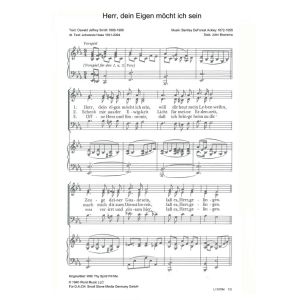 Produktbild des Artikels Herr, dein Eigen möcht ich sein / With Thy Spirit Fill Me (Noten - Download)