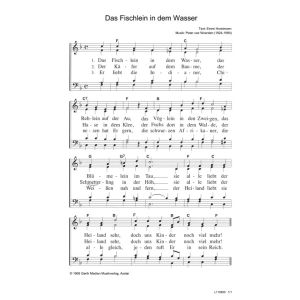 Produktbild des Artikels Das Fischlein in dem Wasser (Noten - Download)