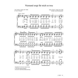 Produktbild des Artikels Niemand sorgt für mich so treu / No One Ever Cared For Me (Noten - Download)