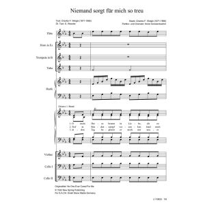 Produktbild des Artikels Niemand sorgt für mich so treu / No One Ever Cared For Me (Noten - Download)