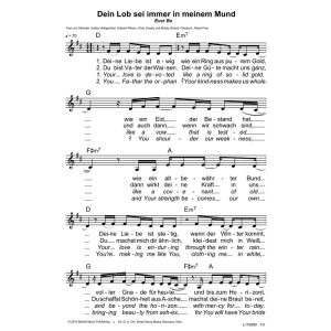 Produktbild des Artikels Dein Lob sei immer in meinem Mund / Ever Be (Noten - Download)