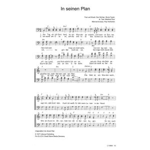 Produktbild des Artikels In seinen Plan / His Great Plan (Noten - Download)