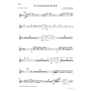 Produktbild des Artikels Es ist kein Raum für dich (Flöte) (Noten - Download)