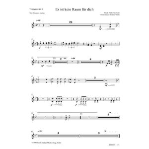 Produktbild des Artikels Es ist kein Raum für dich (Trompete in B) (Noten - Download)