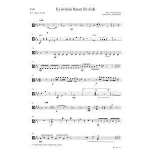 Produktbild des Artikels Es ist kein Raum für dich (Viola) (Noten - Download)