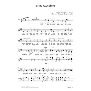 Produktbild des Artikels Shine Jesus Shine (Noten - Download)