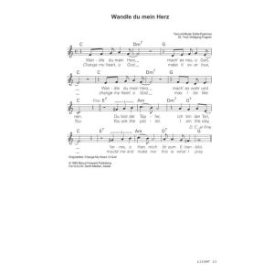 Produktbild des Artikels Wandle du mein Herz / Change My Heart, O God (Noten - Download)