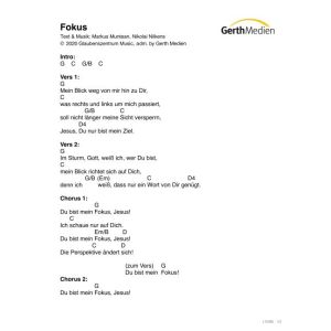 Produktbild des Artikels Fokus (Noten - Download)