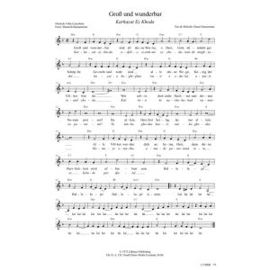 Produktbild des Artikels Groß und wunderbar / Great And Wonderful (Noten - Download)