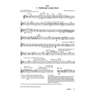 Produktbild des Artikels Halleluja! Lobet Gott (OBOE) (Noten - Download)