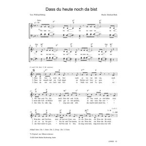 Produktbild des Artikels Dass du heute noch da bist (Noten - Download)
