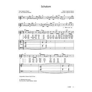 Produktbild des Artikels Schalom / Shalom Det Är Fred (Noten - Download)